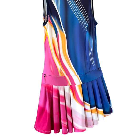 LUCKY IN LOVE Size XS (0-2) Sleeveless 1/4 Zip Pullover Stretch Activewear Dress - Picture 6 of 8